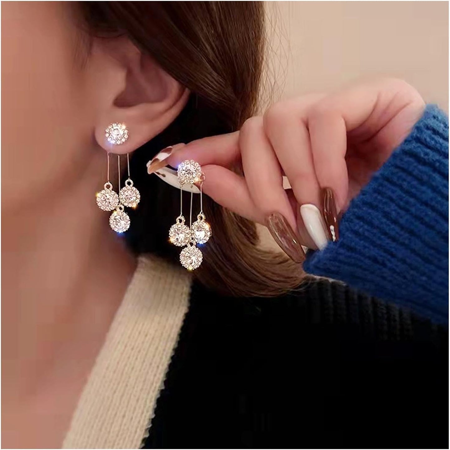 Vintage Crystal Chandelier Earrings